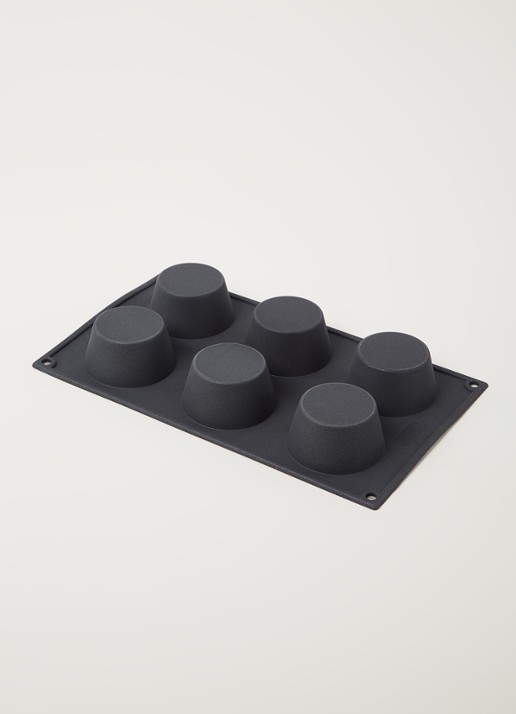 Patisse Starflex flexibele muffinvorm 6-vaks 29 x 17 cm  - voorkant 3 antraciet