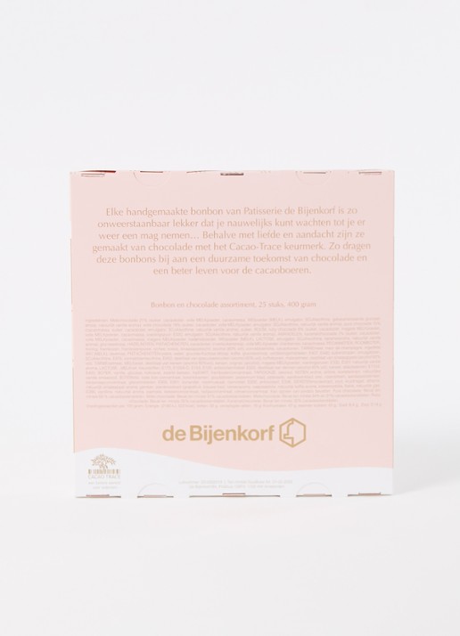 Patisserie de Bijenkorf Adventskalender met chocolade bonbons - 25 dagen - detail 3 lichtroze