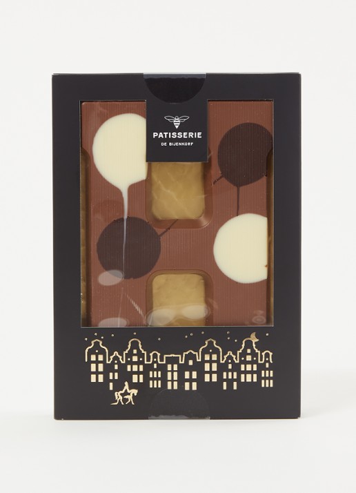 Patisserie de Bijenkorf Chocoladeletter Melk gevlekt 190 gram - A t/m Z - voorkant 2 h