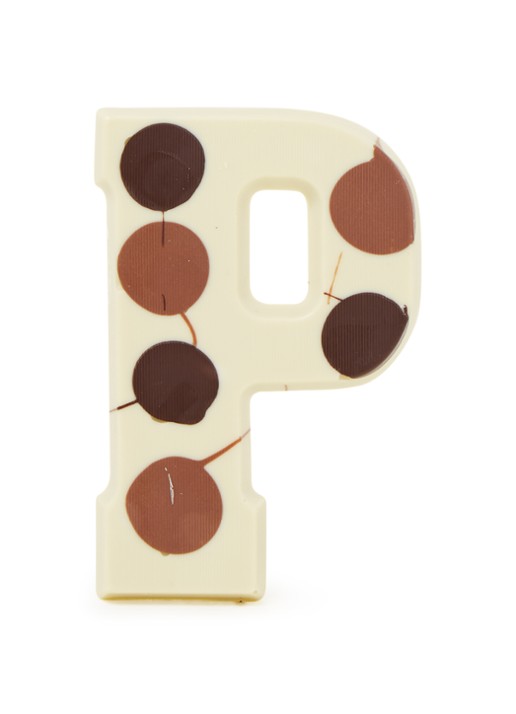 Patisserie de Bijenkorf Chocoladeletter Wit gevlekt 190 gram - A t/m Z - voorkant p