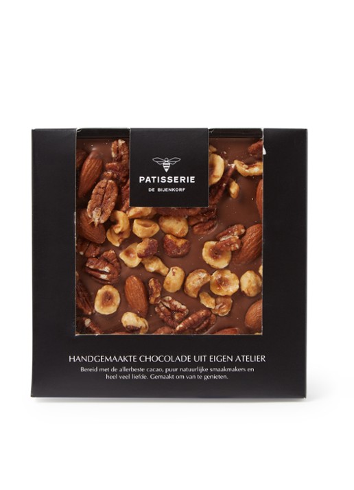 Patisserie de Bijenkorf Melkchocolade tablet noten 140 gram