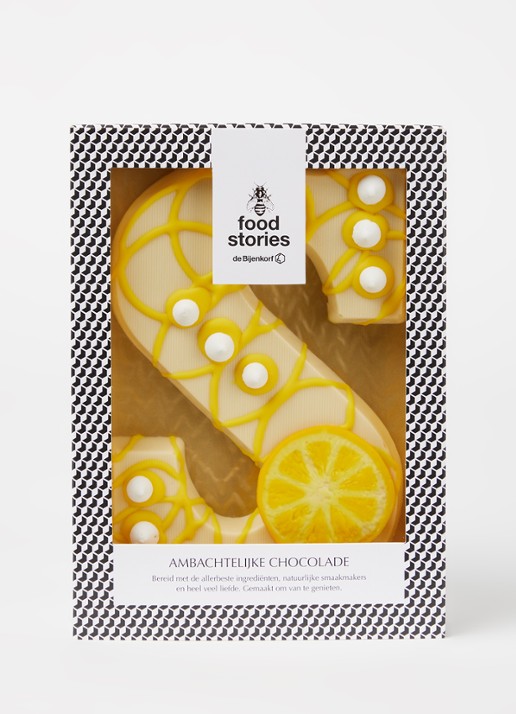 Patisserie de Bijenkorf Speciale chocoladeletter wit citroen meringue 220 gram - voorkant 2 undefined