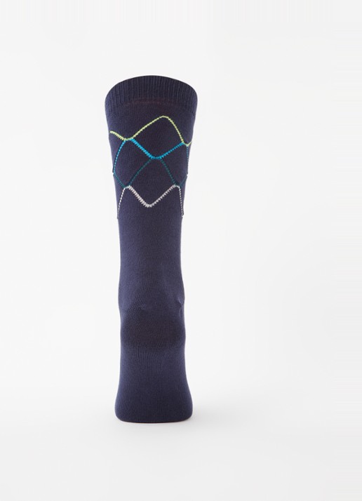 Paul Smith Argyle sokken met ruitdessin - voorkant 3 donkerblauw