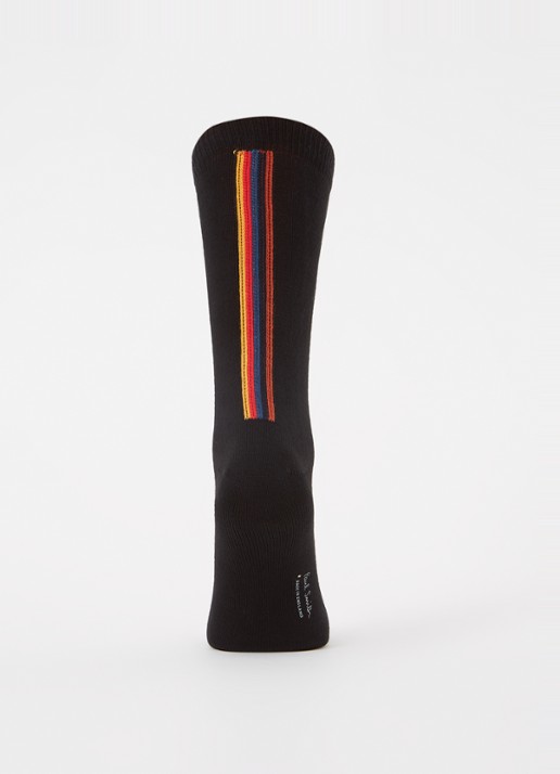 Paul Smith Artist sokken met streepprint - voorkant 3 zwart