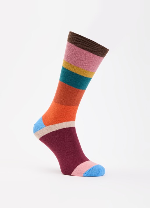Paul Smith Bold Stripe ribgebreide sokken in katoenblend