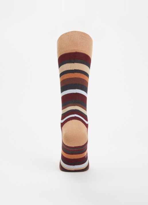 Paul Smith Clayton sokken met streepprint  - voorkant 3 bruin
