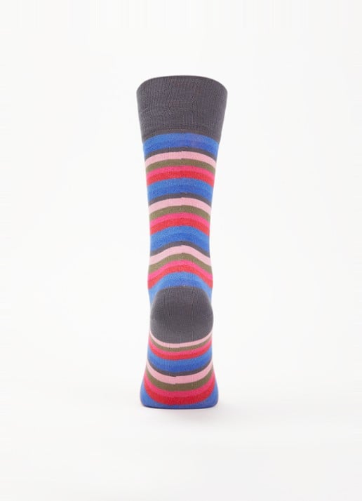 Paul Smith Kahlo sokken in katoenblend met streepprint - voorkant 2 grijs