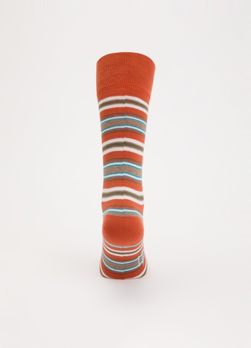 Paul Smith Margate sokken in katoenblend met streepprint - voorkant 2 oranje