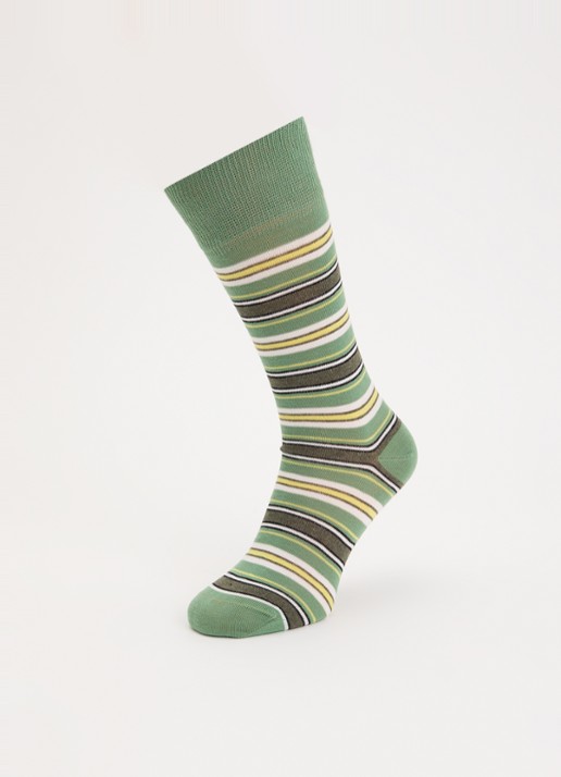 Paul Smith Margate sokken in katoenblend met streepprint - detail groen