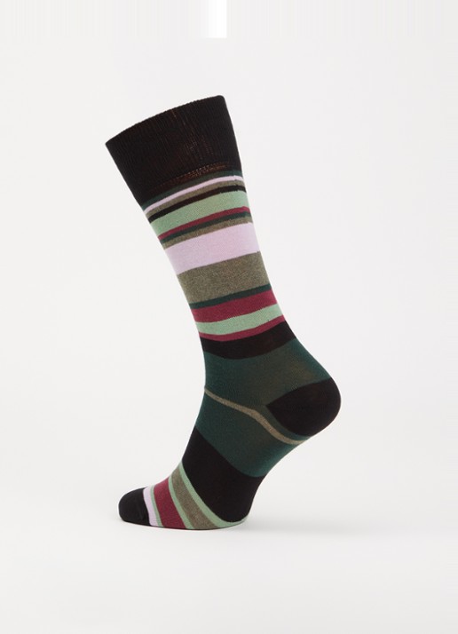 Paul Smith Ozzy sokken met streepprint - detail groen