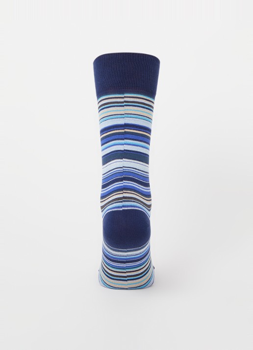 Paul Smith Signature sokken met streepprint in 2-pack - voorkant 2 zwart