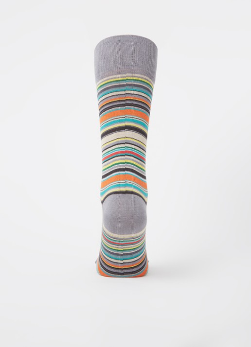 Paul Smith Sokken met streepprint in 3-pack - voorkant 4 grijs