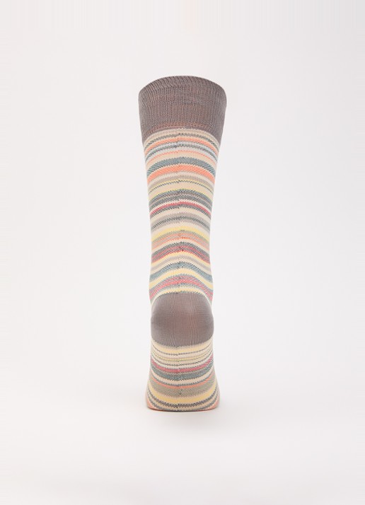 Paul Smith Sokken met streepprint - voorkant 2 grijs