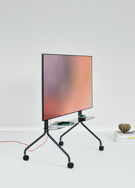 Pedestal Moon Rollin' TV standaard 107 cm - voorkant 6 zwart