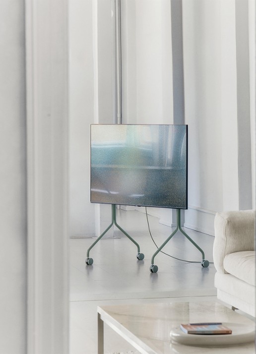 Pedestal Moon Rollin' TV standaard 107 cm - detail 6 mosgroen