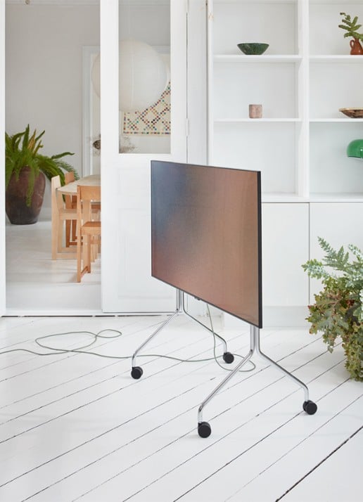 Pedestal Moon Rollin' TV standaard 107 cm - voorkant 2 metallic