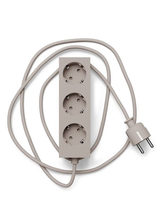 Pedestal Power Bar stekkerdoos 2 meter - voorkant beige