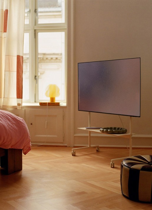 Pedestal Rover TV standaard 110 cm - voorkant 2 gebroken wit