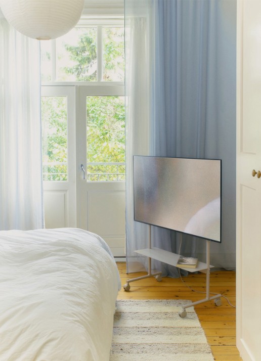 Pedestal Rover TV standaard 110 cm - voorkant 2 beige