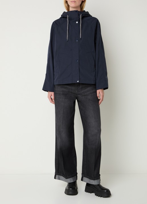 Pennyblack Balpino jack met capuchon en steekzakken - voorkant 2 donkerblauw