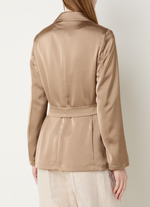 Pennyblack Blazer van satijn - achterkant zand