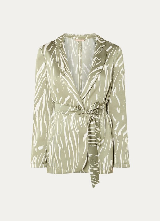 Pennyblack Blazer van satijn - voorkant groen