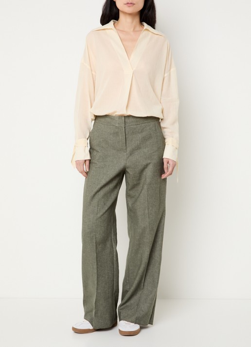 Pennyblack Blouse met V-hals - voorkant 2 ivoor