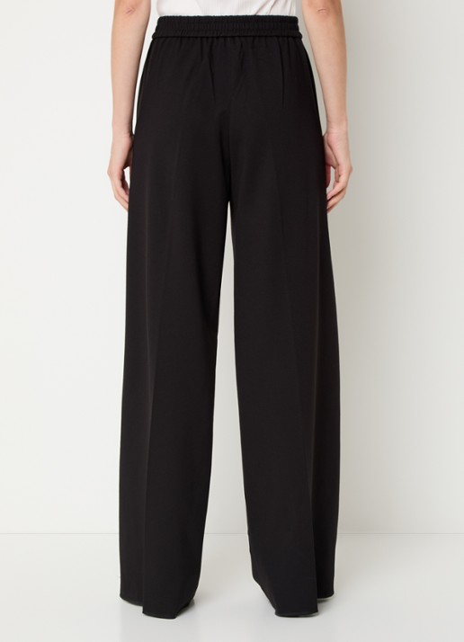 Pennyblack Bondone high waist wide fit pantalon met steekzakken - achterkant zwart