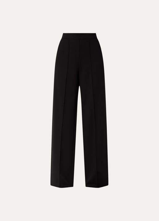 Pennyblack Bondone high waist wide fit pantalon met steekzakken - voorkant 2 zwart