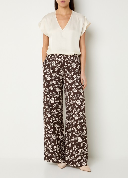 Pennyblack Chiffon top van satijn - voorkant 2 ivoor
