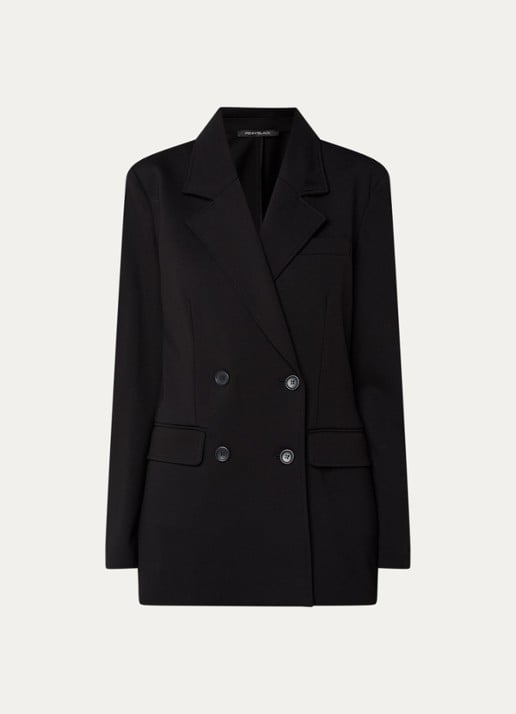 Pennyblack Coro double-breasted blazer met klepzakken - voorkant zwart