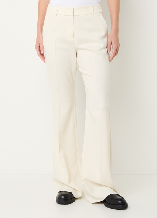 Pennyblack Dentice high waist straight fit pantalon met steekzakken - detail 4 creme