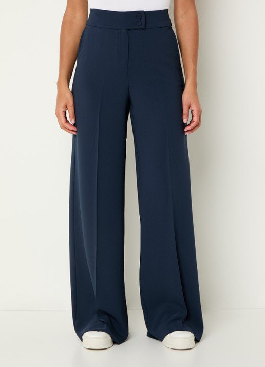 Pennyblack Emblema high waist wide fit pantalon met steekzakken