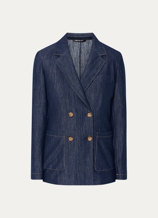 Pennyblack Iliade double-breasted blazer met opgestikte zakken - voorkant 2 donkerblauw