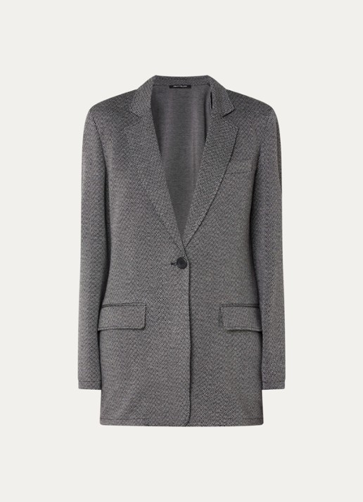 Pennyblack Mania gemêleerde blazer met schoudervulling - voorkant grijsmele