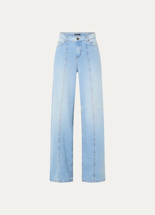 Pennyblack Puddle high waist loose fit jeans met lichte wassing - voorkant 3 indigo