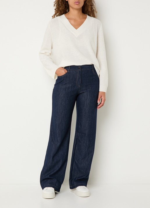 Pennyblack Ragtime high waist wide leg jeans met stretch - voorkant 4 indigo