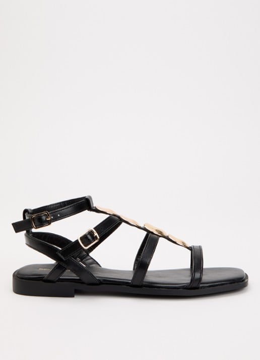 Pennyblack Sandaal met applicatie - voorkant 4 zwart