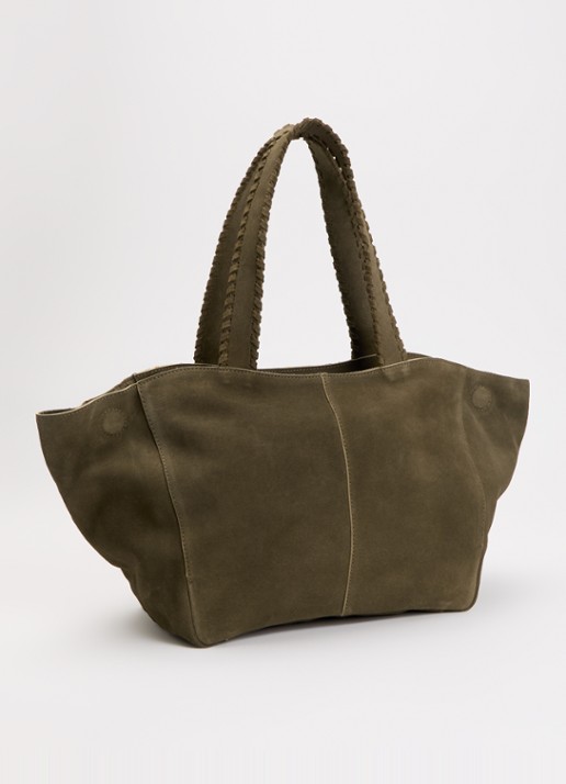Pennyblack Shopper van suède - achterkant 4 khaki