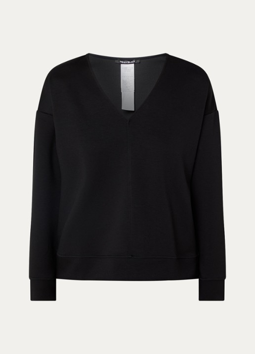 Pennyblack Top met V-hals - voorkant 3 zwart