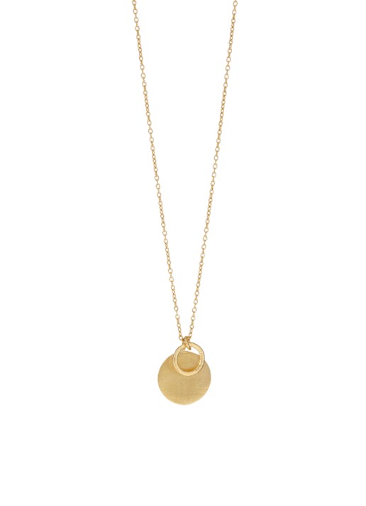 Pernille Corydon Coin & Circle ketting verguld - voorkant goud