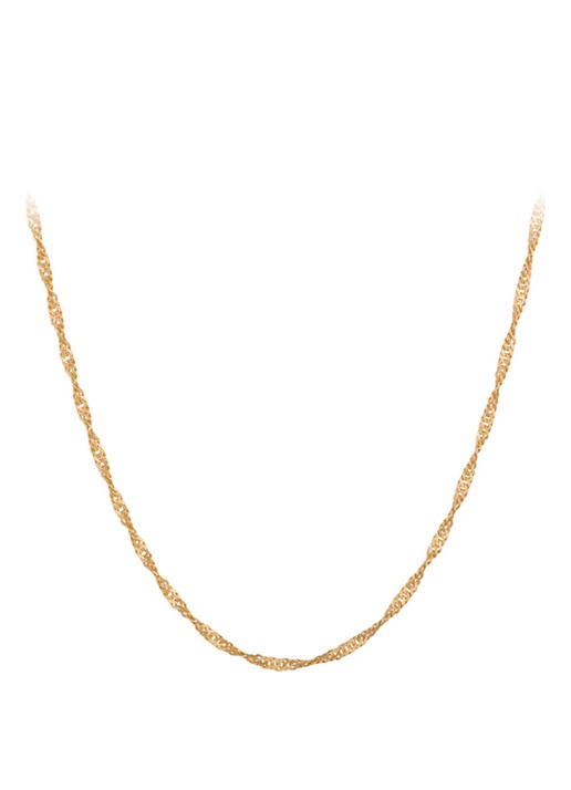 Pernille Corydon Singapore schakelketting verguld - voorkant 2 goud