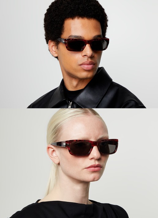 Persol Adrien zonnebril PO3347S  - voorkant 2 cranberryrood