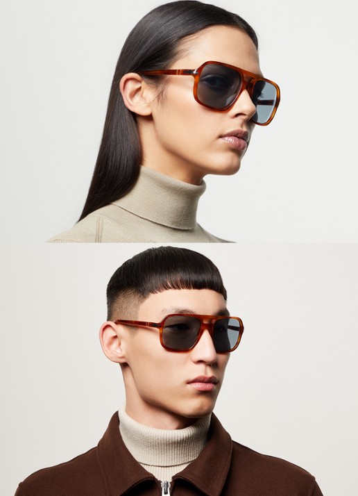 Persol Piloten zonnebril PO3328S - voorkant 5 roestbruin