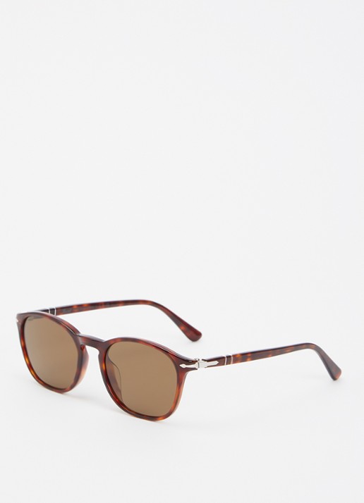 Persol Wayfarer zonnebril gepolariseerd P03007SX - voorkant 4 bruin