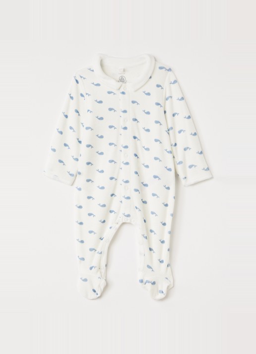 Petit Bateau Babypak met print - voorkant gebroken wit