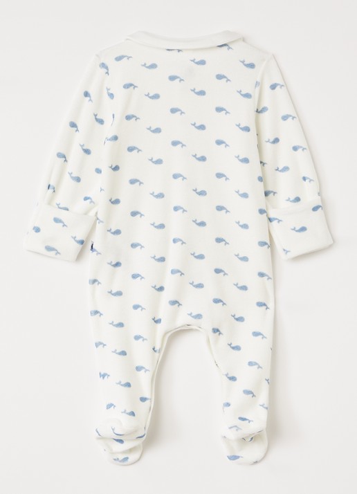 Petit Bateau Babypak met print - voorkant 2 gebroken wit