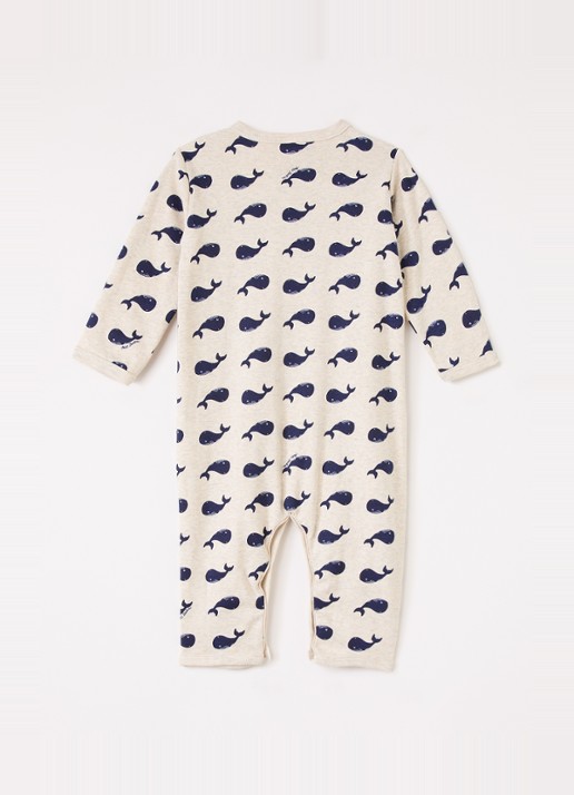 Petit Bateau Babypak met print - voorkant 2 lichtgrijs