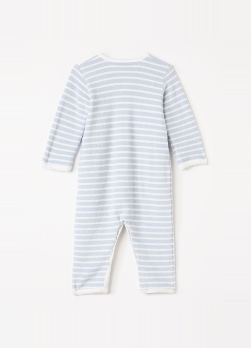 Petit Bateau Babypak met streepprint - voorkant 2 blauw