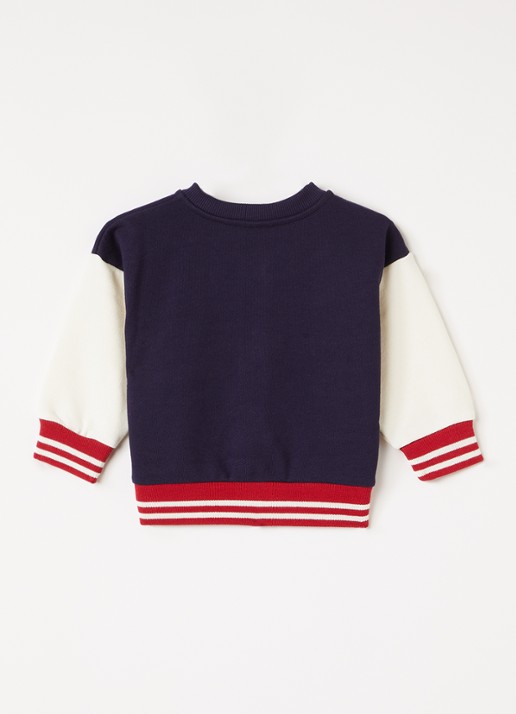 Petit Bateau Baseball jack met logo - achterkant donkerblauw